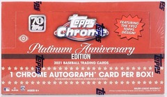 2021 Topps CHROME Platinum Anniversary Edition MLB Baseball Hobby Box